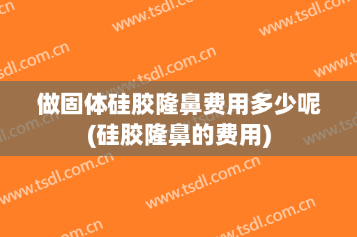 做固体硅胶隆鼻费用多少呢(硅胶隆鼻的费用)