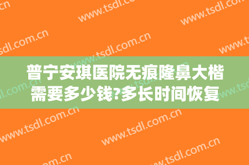 普宁安琪医院无痕隆鼻大楷需要多少钱?多长时间恢复?(普宁安琪医院整形怎么样)
