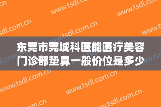东莞市莞城科医能医疗美容门诊部垫鼻一般价位是多少钱?贵不贵?(东莞科医能医疗美容机构怎么样)