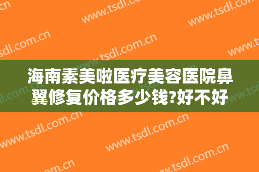 海南素美啦医疗美容医院鼻翼修复价格多少钱?好不好?