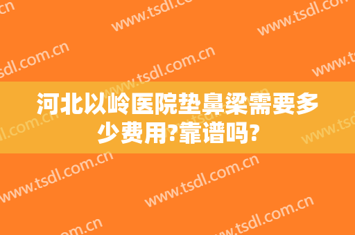 河北以岭医院垫鼻梁需要多少费用?靠谱吗?