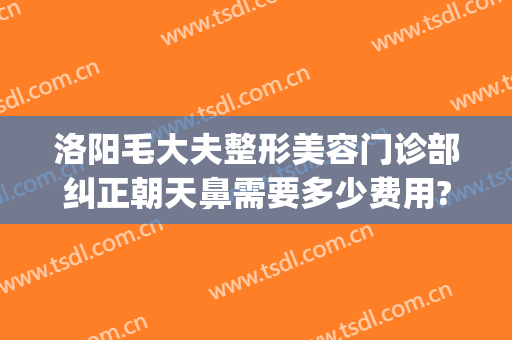 洛阳毛大夫整形美容门诊部纠正朝天鼻需要多少费用?贵不贵?(洛阳毛大夫纹眉怎么样)