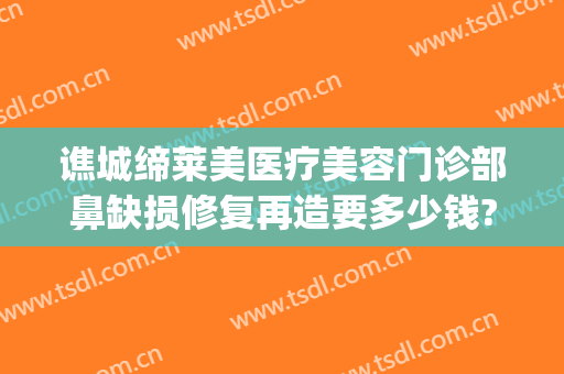 谯城缔莱美医疗美容门诊部鼻缺损修复再造要多少钱?多长时间恢复?(亳州缔美整形医院院长)