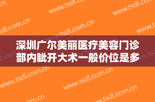 深圳广尔美丽医疗美容门诊部内眦开大术一般价位是多少费用?贵不贵?