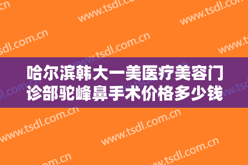 哈尔滨韩大一美医疗美容门诊部驼峰鼻手术价格多少钱?多长时间恢复?