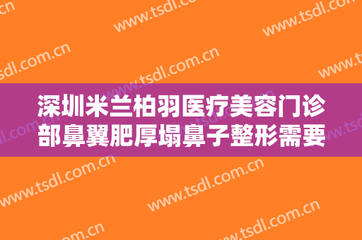 深圳米兰柏羽医疗美容门诊部鼻翼肥厚塌鼻子整形需要多少钱?靠谱吗?