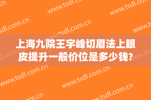 上海九院王宇峰切眉法上眼皮提升一般价位是多少钱?贵不贵?(上海九院做切眉多少钱)