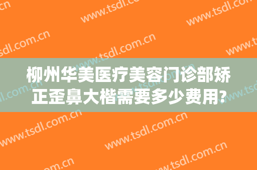 柳州华美医疗美容门诊部矫正歪鼻大楷需要多少费用?好不好?(柳州医美整形正规吗?)