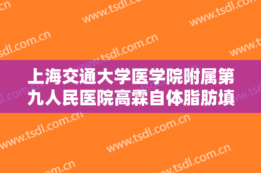 上海交通大学医学院附属第九人民医院高霖自体脂肪填眉弓需要多少费用?贵不贵?