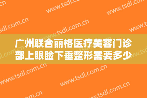 广州联合丽格医疗美容门诊部上眼睑下垂整形需要多少费用?需要多久恢复?