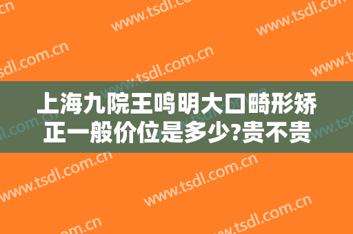上海九院王鸣明大口畸形矫正一般价位是多少?贵不贵?