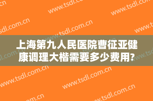 上海第九人民医院曹征亚健康调理大楷需要多少费用?怎么样?