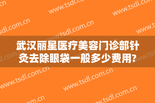武汉丽星医疗美容门诊部针灸去除眼袋一般多少费用?好不好?