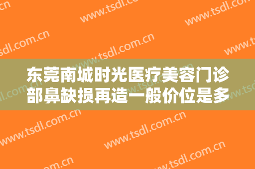 东莞南城时光医疗美容门诊部鼻缺损再造一般价位是多少?有哪些优势?