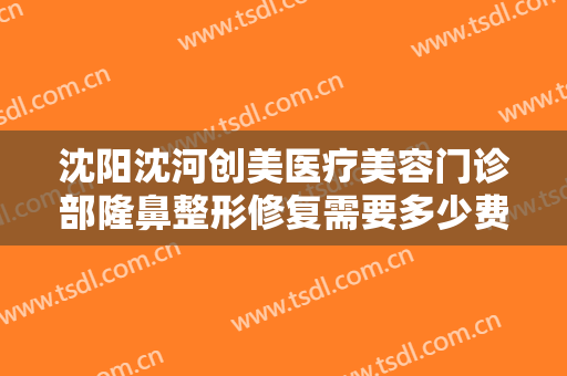 沈阳沈河创美医疗美容门诊部隆鼻整形修复需要多少费用?效果怎么样?