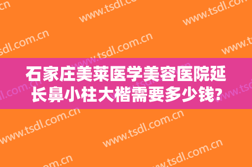 石家庄美莱医学美容医院延长鼻小柱大楷需要多少钱?需要多久恢复?