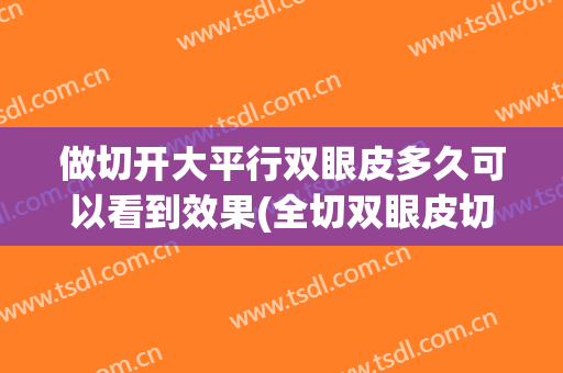 做切开大平行双眼皮多久可以看到效果(全切双眼皮切口多久能长平)