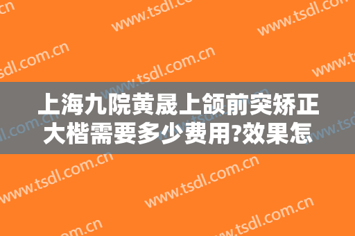 上海九院黄晟上颌前突矫正大楷需要多少费用?效果怎么样?