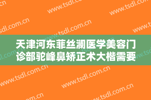 天津河东菲丝澜医学美容门诊部驼峰鼻矫正术大楷需要多少钱?可靠吗?