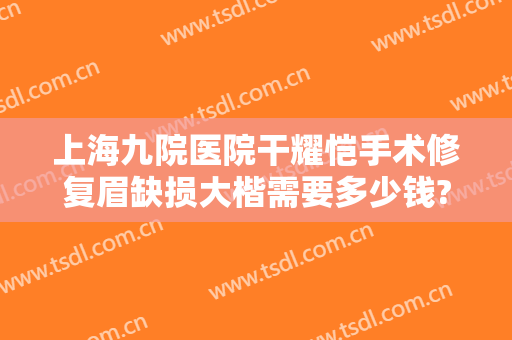 上海九院医院干耀恺手术修复眉缺损大楷需要多少钱?怎么样?