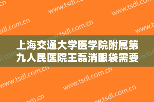 上海交通大学医学院附属第九人民医院王磊消眼袋需要多少费用?贵不贵?