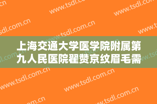 上海交通大学医学院附属第九人民医院翟赞京纹眉毛需要多少钱?需要多久恢复?