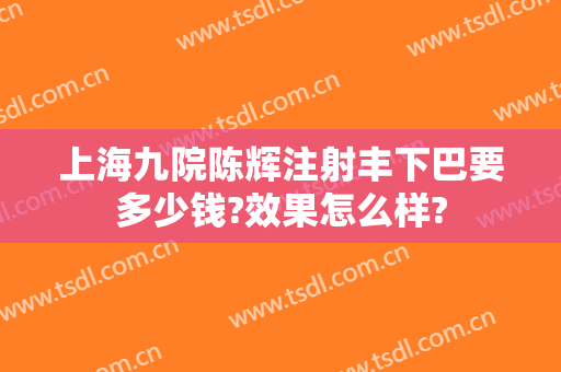 上海九院陈辉注射丰下巴要多少钱?效果怎么样?
