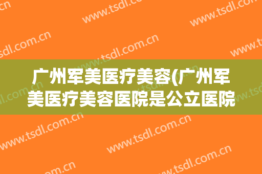 广州军美医疗美容(广州军美医疗美容医院是公立医院吗)
