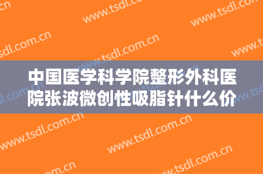 中国医学科学院整形外科医院张波微创性吸脂针什么价格?需要多久恢复?