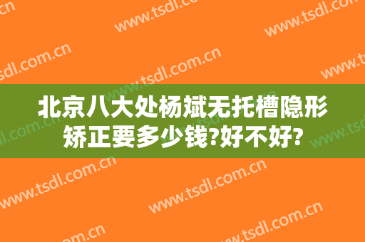 北京八大处杨斌无托槽隐形矫正要多少钱?好不好?