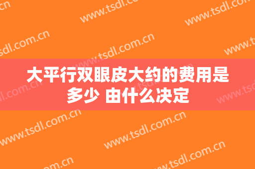 大平行双眼皮大约的费用是多少 由什么决定