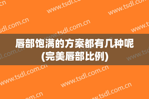 唇部饱满的方案都有几种呢(完美唇部比例)