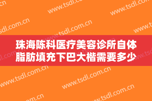 珠海陈科医疗美容诊所自体脂肪填充下巴大楷需要多少钱?效果怎么样?