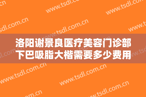 洛阳谢景良医疗美容门诊部下巴吸脂大楷需要多少费用?多长时间恢复?