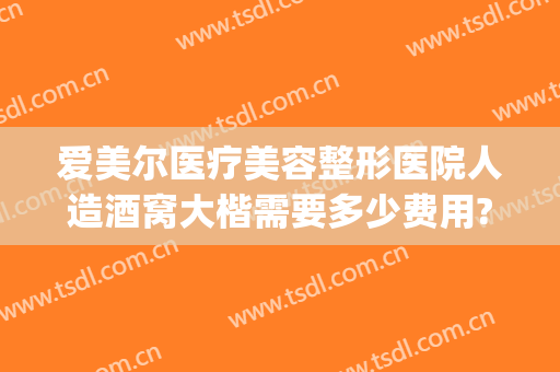 爱美尔医疗美容整形医院人造酒窝大楷需要多少费用?贵不贵?(整形医院做酒窝怎么样)