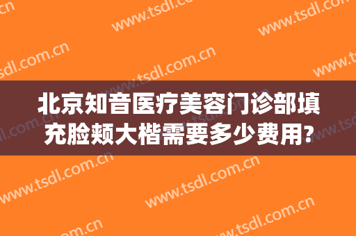 北京知音医疗美容门诊部填充脸颊大楷需要多少费用?好不好?(北京知音整形美容院地址)