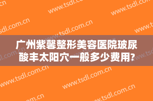 广州紫馨整形美容医院玻尿酸丰太阳穴一般多少费用?效果怎么样?