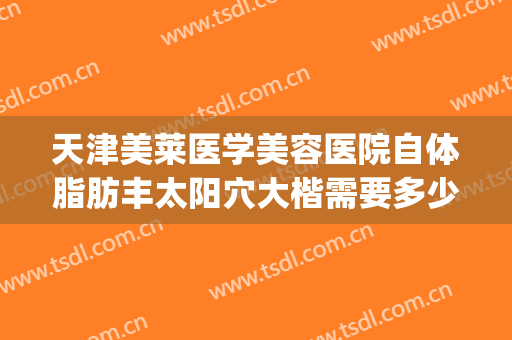 天津美莱医学美容医院自体脂肪丰太阳穴大楷需要多少费用?贵不贵?(美莱美容整形医院天津)