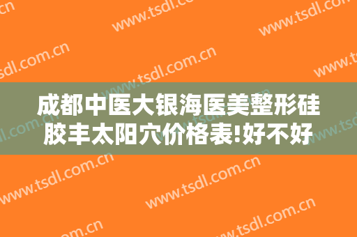 成都中医大银海医美整形硅胶丰太阳穴价格表!好不好?