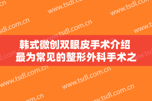 韩式微创双眼皮手术介绍 最为常见的整形外科手术之一