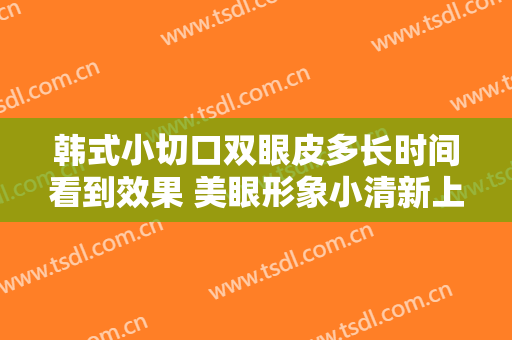韩式小切口双眼皮多长时间看到效果 美眼形象小清新上升