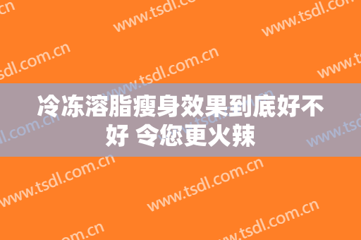 冷冻溶脂瘦身效果到底好不好 令您更火辣