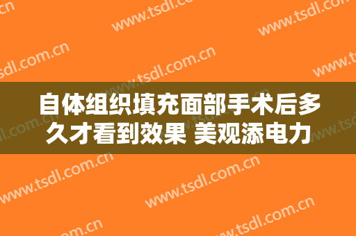 自体组织填充面部手术后多久才看到效果 美观添电力