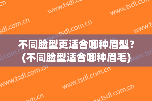 不同脸型更适合哪种眉型？(不同脸型适合哪种眉毛)