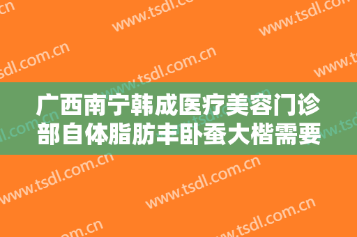 广西南宁韩成医疗美容门诊部自体脂肪丰卧蚕大楷需要多少钱?效果怎么样?