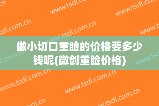 做小切口重睑的价格要多少钱呢(微创重睑价格)