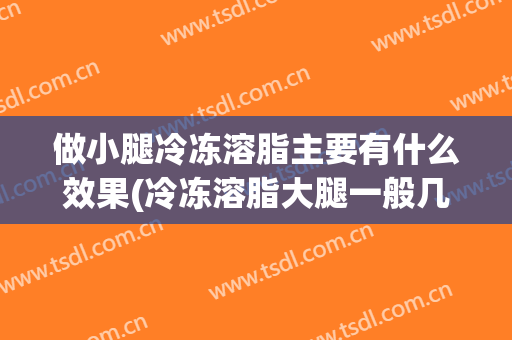 做小腿冷冻溶脂主要有什么效果(冷冻溶脂大腿一般几个部位)