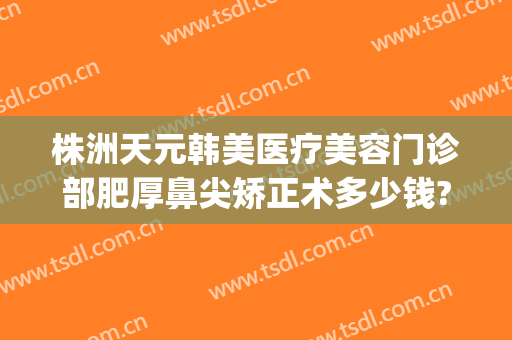 株洲天元韩美医疗美容门诊部肥厚鼻尖矫正术多少钱?有哪些优势?(株洲韩美整形美容医院怎么样)