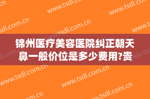 锦州医疗美容医院纠正朝天鼻一般价位是多少费用?贵不贵?(锦州锦美整形医院价目表)