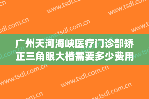 广州天河海峡医疗门诊部矫正三角眼大楷需要多少费用?靠谱吗?(广州天河海峡整形医院)